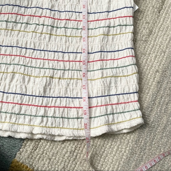 NWOT Madewell Rainbow-Stitch Smocked Tank Top in Size S - Picture 6 of 6